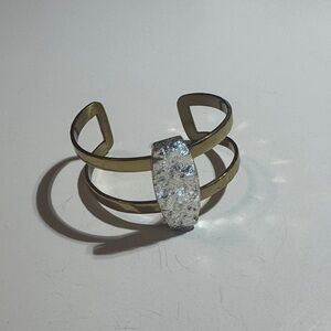 Rustic Cuff Gold and Silver Bracelet